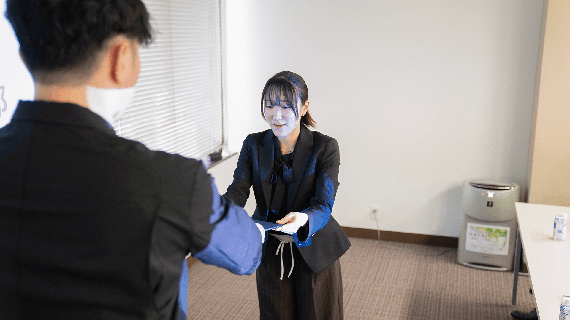 代表取締役社長 池田による配属先発表